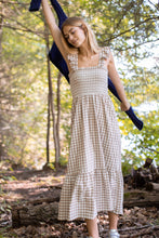 Load image into Gallery viewer, Marea Sasco Dress - Dune Gingham