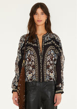Load image into Gallery viewer, Farm Rio Daniela Long Sleeve Top - Black