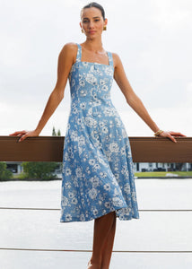 Generation Love Freida Floral Linen Midi Dress, Heritage T, Women's, M