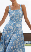Load image into Gallery viewer, Generation Love Freida Floral Linen Dress - Heritage Toile Blue/White