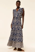 Load image into Gallery viewer, Misa Trina Dress - Blue Mosaic Tile Mix