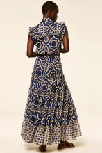 Load image into Gallery viewer, Misa Trina Dress - Blue Mosaic Tile Mix
