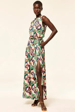 Load image into Gallery viewer, Misa Anabella Dress - Prismatic Tile Coral Satin