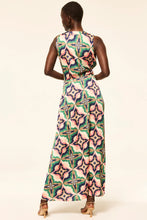 Load image into Gallery viewer, Misa Anabella Dress - Prismatic Tile Coral Satin