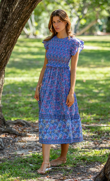 Bindu Giulia Dress - Blue Berries