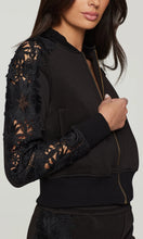 Load image into Gallery viewer, Generation Love Melanie Lace Combo Bomber - Black