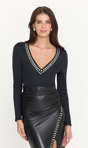 Generation Love Nolan Studded Top - Black/Silver
