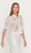Load image into Gallery viewer, Generation Love Tammy Mesh Lace Shirt - White