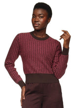 Load image into Gallery viewer, Brodie Ethereal Stitch Crew - Dark Brown/Neon Pink