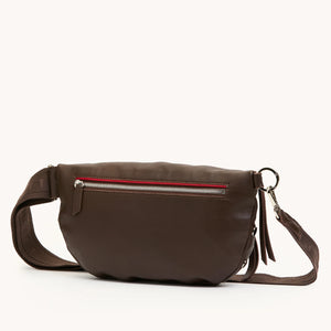 Hammitt Charles Crossbody Large - Espresso Pebble/Silver