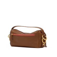 Load image into Gallery viewer, Hammitt Doxie Med - Mahogany Pebble/Brushed Gold Red Zip
