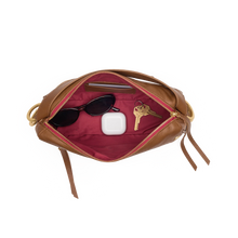 Load image into Gallery viewer, Hammitt Doxie Med - Mahogany Pebble/Brushed Gold Red Zip