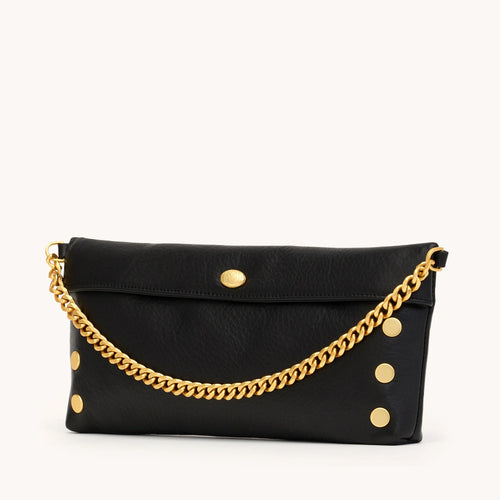 Hammitt Invitation Clutch - Black/Brushed Gold