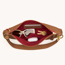 Load image into Gallery viewer, Hammitt Kyle MED - Mahogany Pebble/Brushed Gold Red Zip