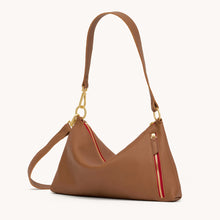 Load image into Gallery viewer, Hammitt Kyle MED - Mahogany Pebble/Brushed Gold Red Zip