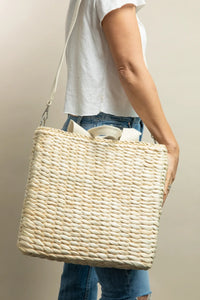 Hat Attack Straw Cooler Tote - Natural
