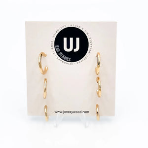 Jonesy Wood Hoop Lovers Stack - Gold