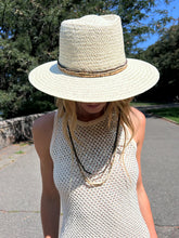 Load image into Gallery viewer, Jocelyn Kosi Bay Straw Hat with Natural Coconut Beads