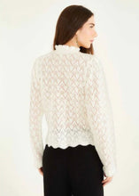 Load image into Gallery viewer, Farm Rio Lace Stitch Ruffles Knit Sweater - Off-White