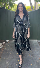 Load image into Gallery viewer, Kia Moore Dress Shanti Dress - Black &amp; Chalk