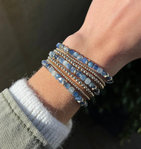 Karen Lazar Blue Kyanite & Rondelle Pattern Bracelet