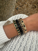 Load image into Gallery viewer, La Lumiere Square Gem Bracelet - Emerald