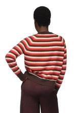 Load image into Gallery viewer, Brodie Multi Coloured Crew - Dark Brown/Cherry
