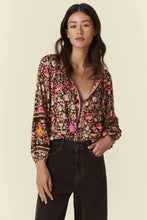 Load image into Gallery viewer, Spell Impala Lily Tie Blouse - Night Blossom