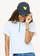 Load image into Gallery viewer, Kerri Rosenthal KR Imperfect Heart Hat - Anthracite-Pear
