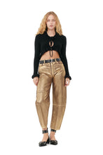 Load image into Gallery viewer, Ganni Foil Denim Stary - Gold