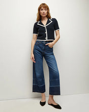 Load image into Gallery viewer, Veronica Beard Taylor Cropped Wide-Leg Jean Released Hem - Bright Blue