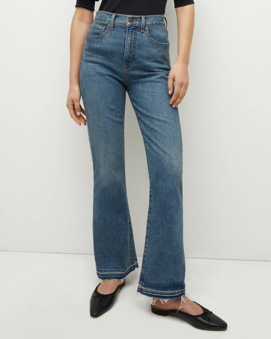 Veronica Beard Carson Kick-Flare Jean Released Hem - Thriller