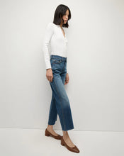 Load image into Gallery viewer, Veronica Beard Dylan Straight-Leg Raw Hem Jean - Evening Dush