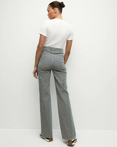 Veronica Beard Crosbie Striped Wide-Leg Jean - Solstice Stripe