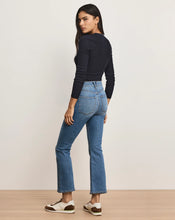 Load image into Gallery viewer, Veronica Beard Carson Kick-Flare Jean - Blue Stretch-Denim High-Rise Jean