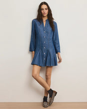 Load image into Gallery viewer, Veronica Beard Korinda Mini Shirtdress - Pool Party