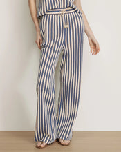 Load image into Gallery viewer, Veronica Beard Zosia Crochet Wide-Leg Pant -  Ecru Bluefin Multi