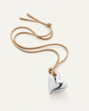 Load image into Gallery viewer, Jenny Bird Art Heart On A String Necklace - Silver