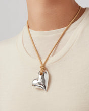 Load image into Gallery viewer, Jenny Bird Art Heart On A String Necklace - Silver