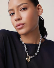Load image into Gallery viewer, Jenny Bird Padlock Heart Pendant Necklace - Two-Tone