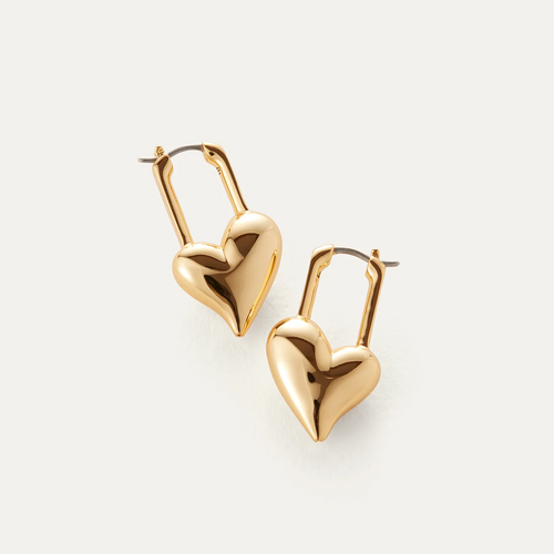 Jenny Bird Padlock Heart Earrings - 2 Colors