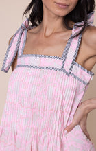 Load image into Gallery viewer, Juliet Dunn Pintuck Dress - Flamingo Pomegranate Print