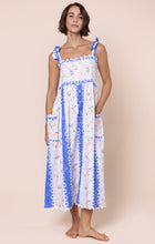 Load image into Gallery viewer, Juliet Dunn Tie Shoulder Dress - Bluebell Bird of Paradise Block Print