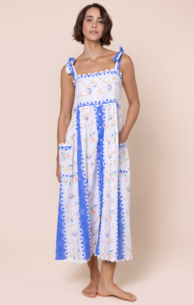 juliet dunn blue dress Tie Shoulder Velvet Frock Dress Victorian Stay cool Length: Long Color:Seamist