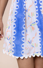 Load image into Gallery viewer, Juliet Dunn Tie Back Mini Dress - Bluebell Bird of Paradise Block Print