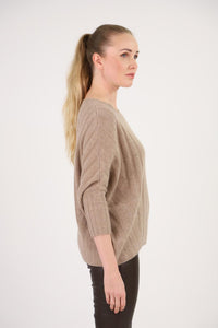 ESTHÈME Ribbed 3/4 Dolman Sleeve Sweater - 3 Colors