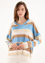 Load image into Gallery viewer, ESTHÈME Striped Lurex Top - Azurite
