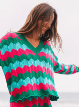 Load image into Gallery viewer, Electric &amp; Rose Jules Sweater - Shamrock/Pink