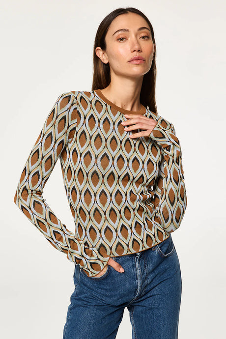 Misa Joyce Top - Brown