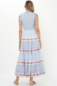 OLIPHANT Sleeveless Smocked Maxi - Jungi Peach